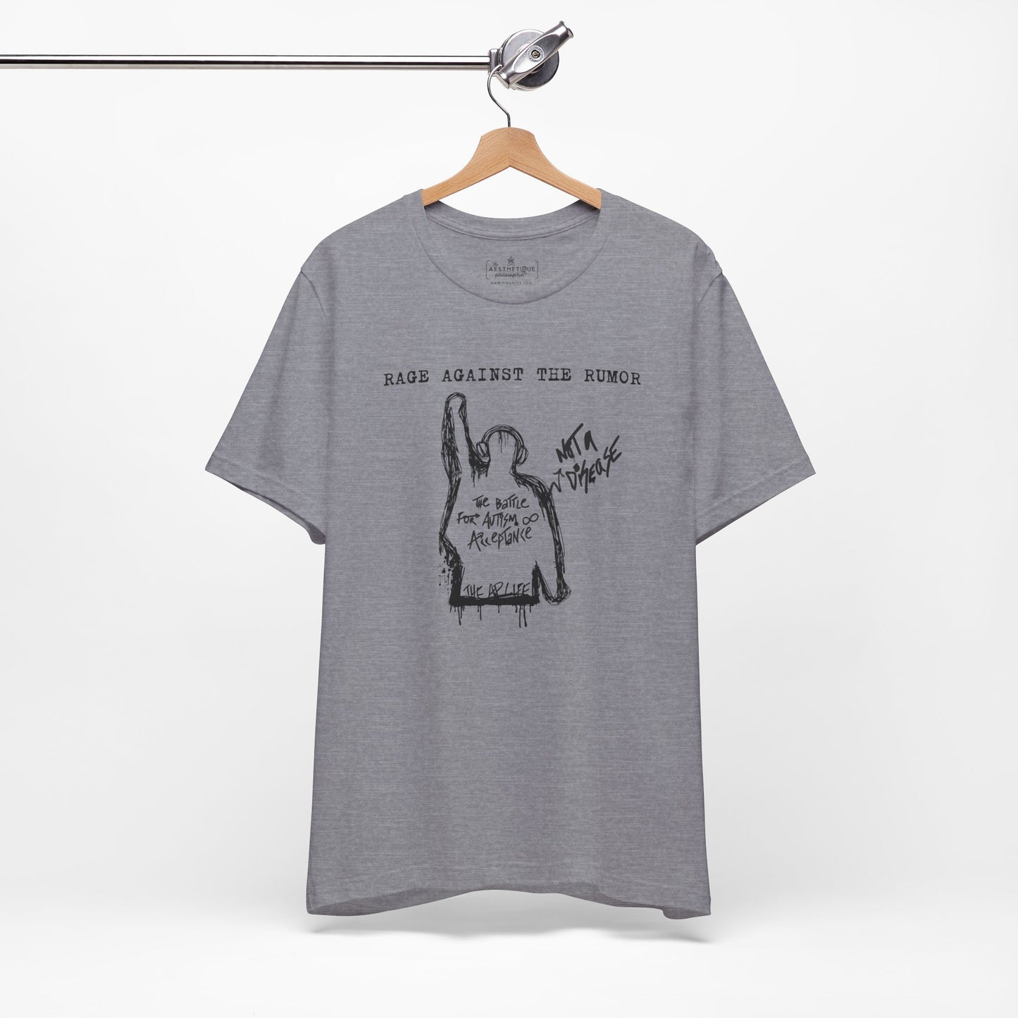 Rage Against the Rumor - The Battle for Autism Acceptance - Adult Unisex Tee