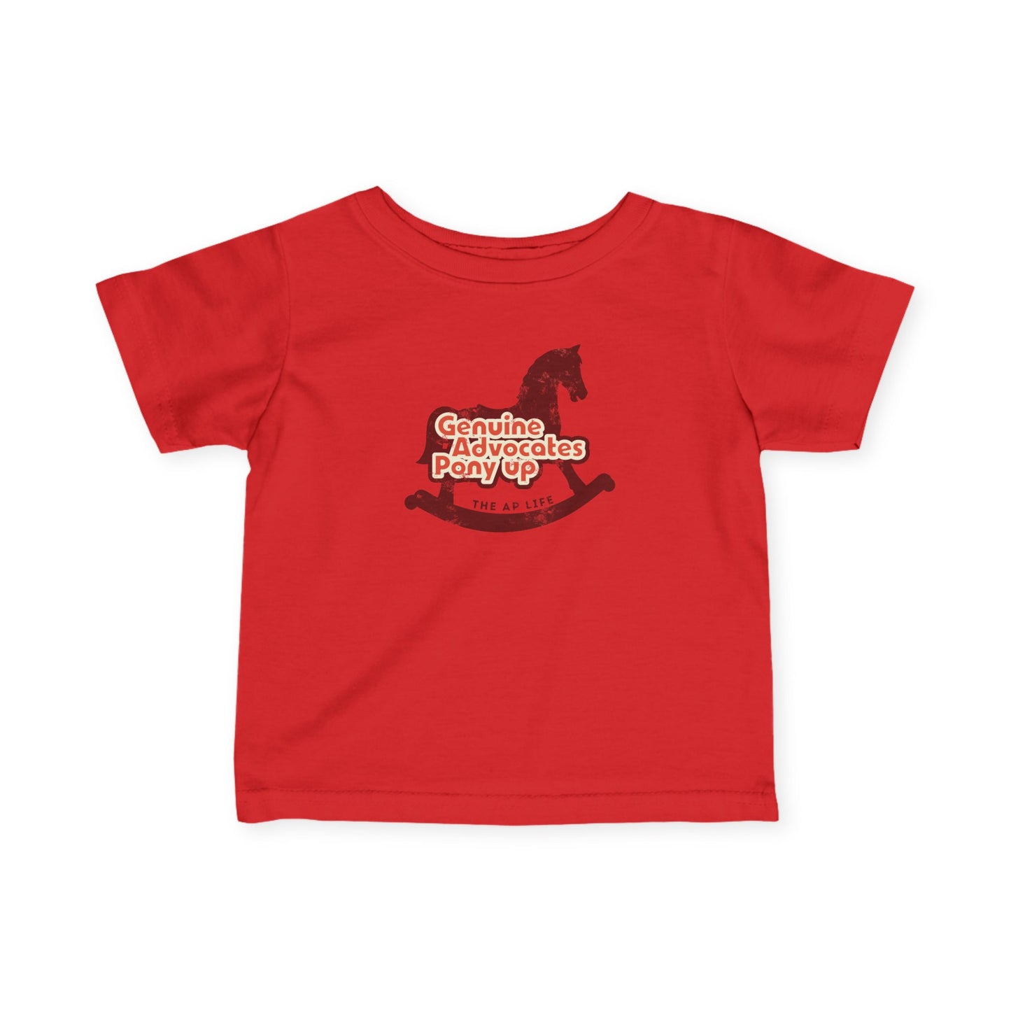 Genuine Advocates Pony Up - Rocking Horse - Baby/Infant Fine Jersey Tee
