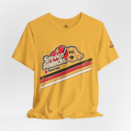 Service Animals Save Lives - Adult Unisex Jersey Short Sleeve Tee