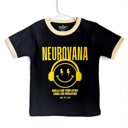 Neurovana - Smells Like Team Effort - Looks Like Regulation - Kids' Unisex Ringer Tee