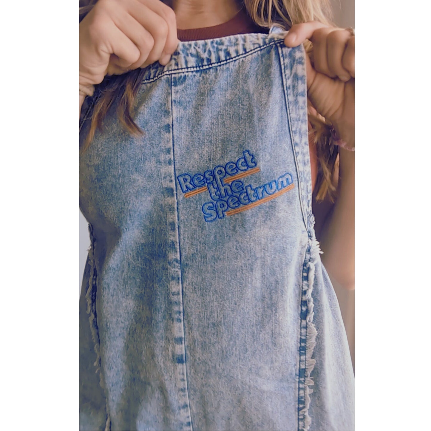 Women's Respect The Spectrum Acid Washed Jumpsuit/Romper/Overalls