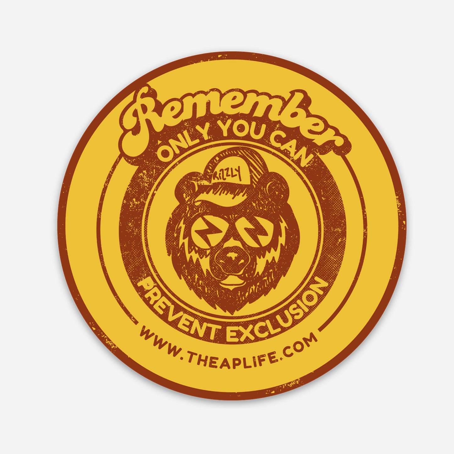 Remember, Only YOU Can Prevent Exclusion - Round Matte Vinyl Sticker