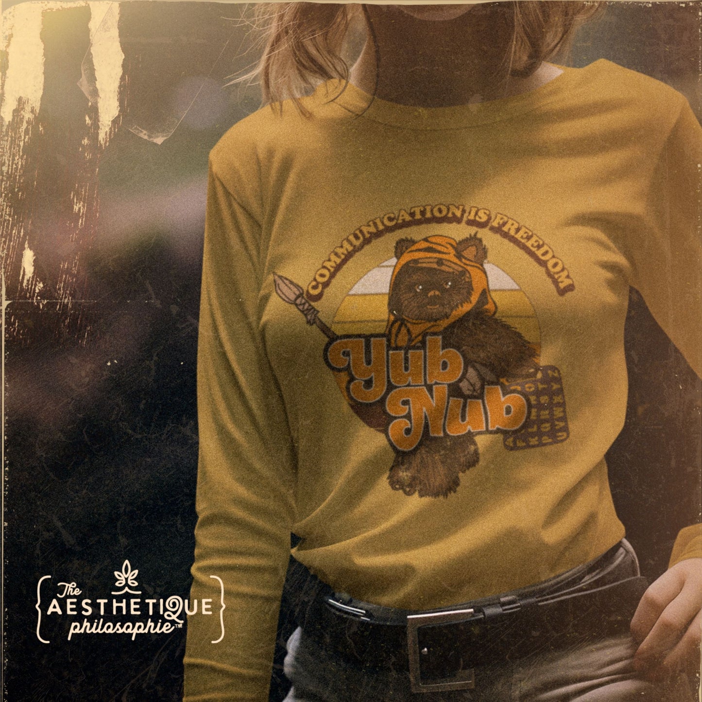 Communication is Freedom - Yub Nub - S2C - Adult Unisex Garment-dyed Long Sleeve T-Shirt