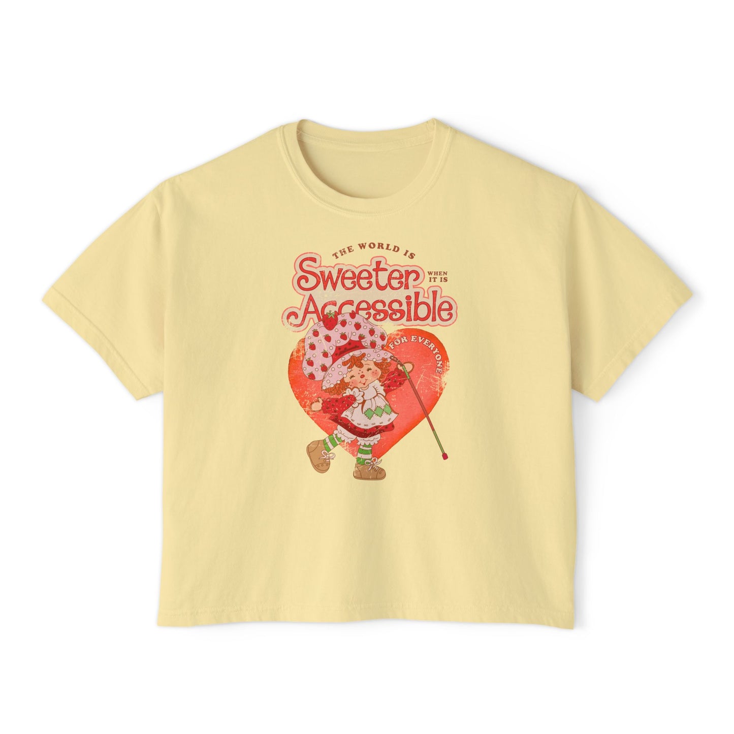 The World is Sweeter When it is Accessible for Everyone - Women's Boxy Tee