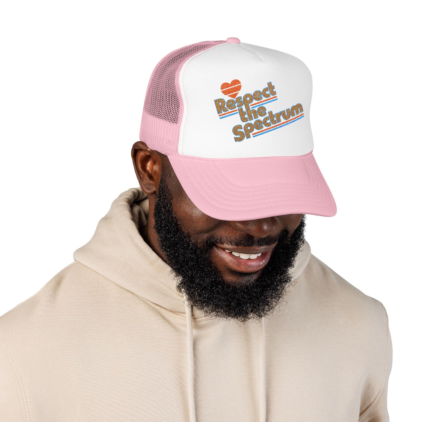 Respect The Spectrum Embroidered - Adult Unisex Trucker Hat