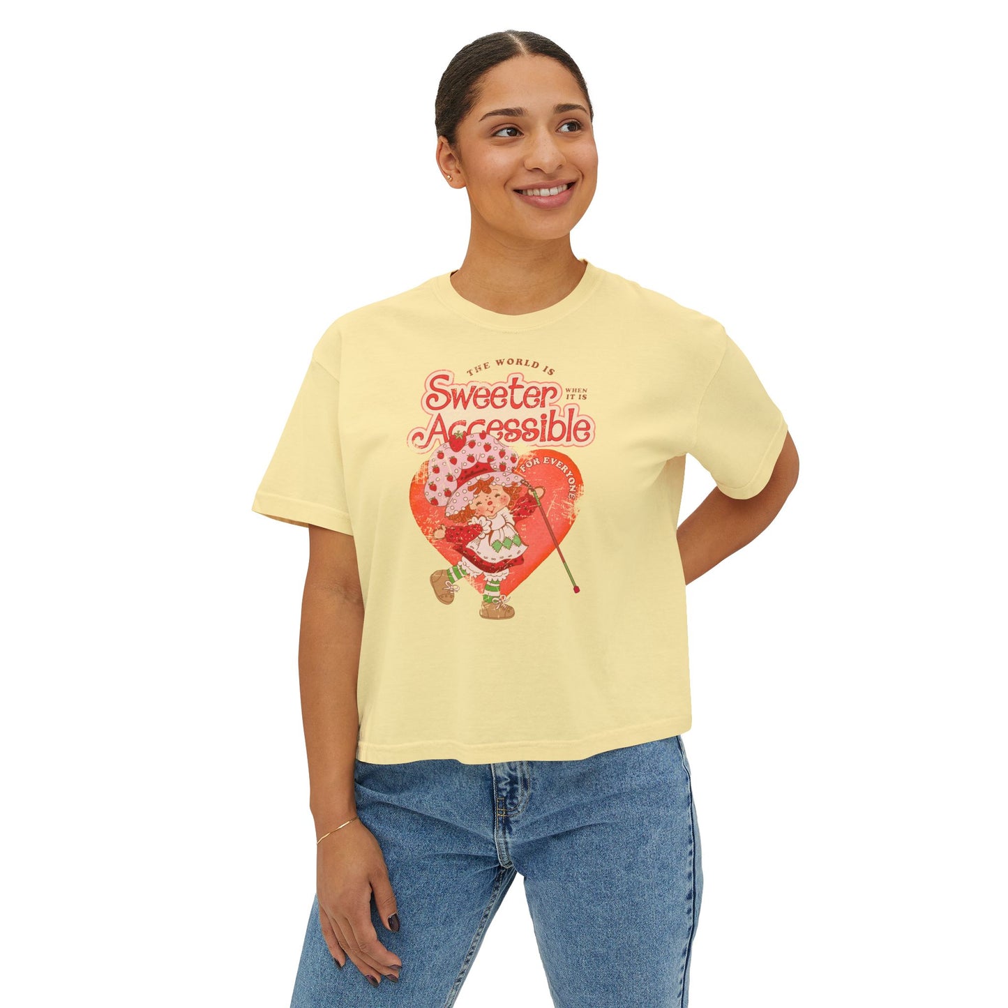 The World is Sweeter When it is Accessible for Everyone - Women's Boxy Tee