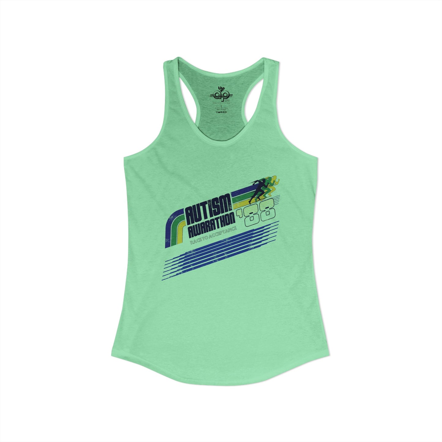 Autism Awarathon - Race to Acceptance - Women's Ideal Racerback Tank