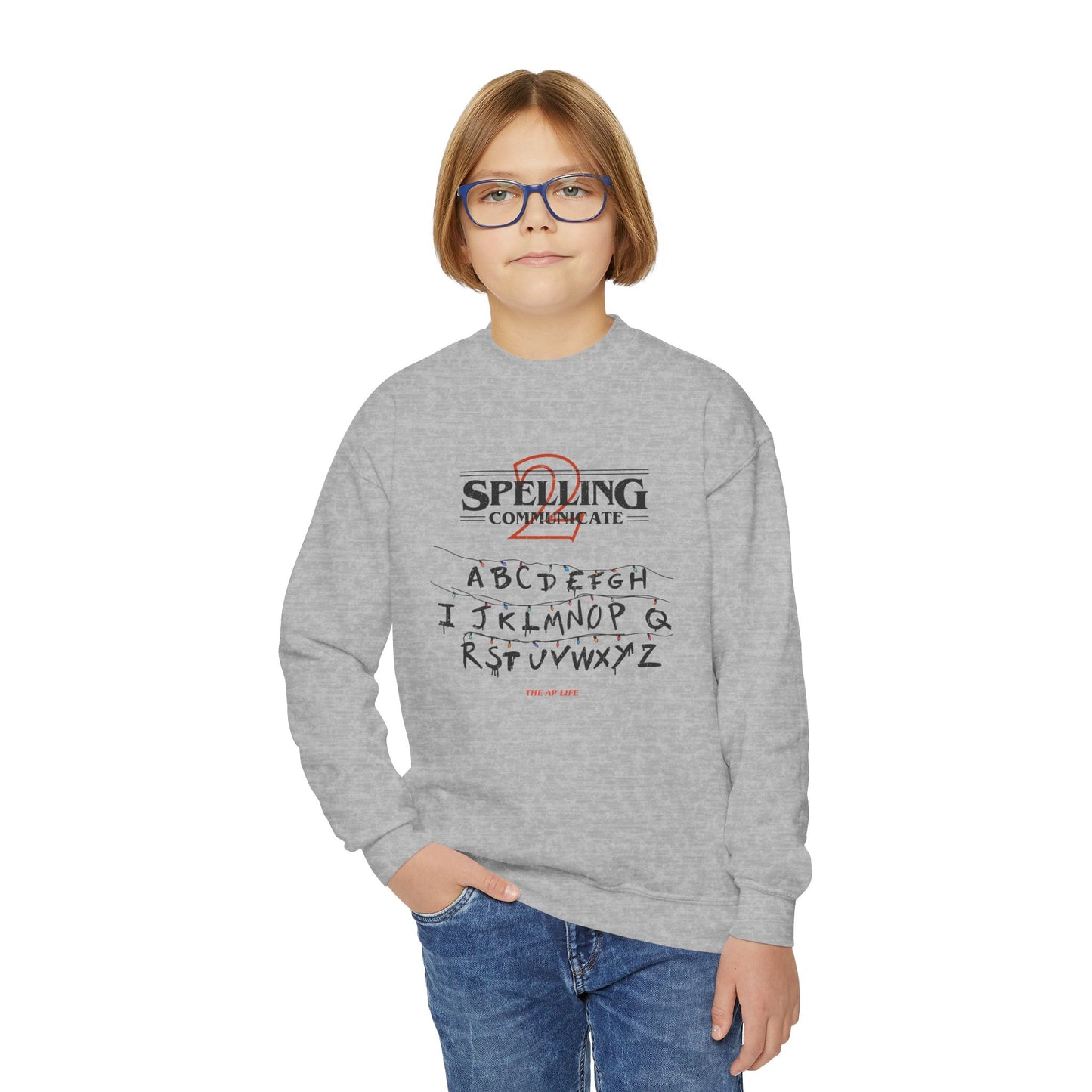 Spelling to Communicate - S2C - Youth Unisex Crewneck Sweatshirt