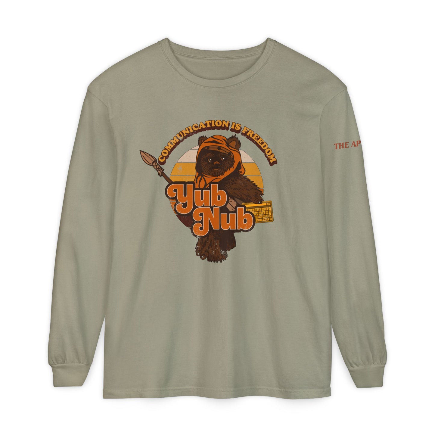 Communication is Freedom - Yub Nub - AAC - Unisex Garment-dyed Long Sleeve T-Shirt