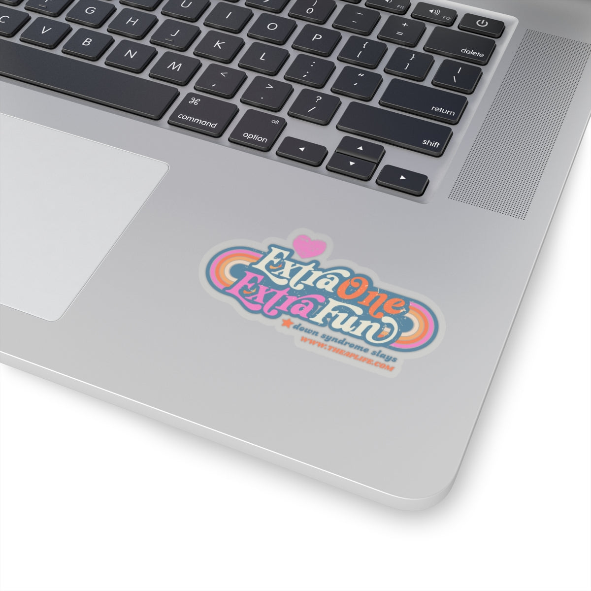 Extra One, Extra Fun DS Awareness Pink & Teal - Kiss Cut Sticker