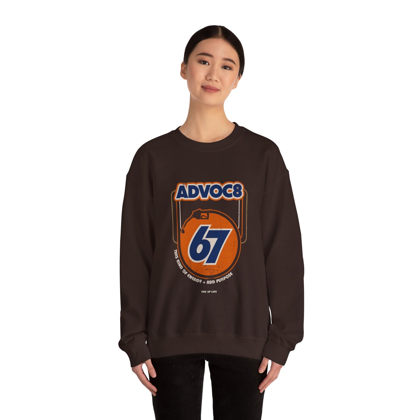 Advoc8 - 67 - This Kind of Energy + Add Purpose - Unisex Heavy Blend™ Crewneck Sweatshirt
