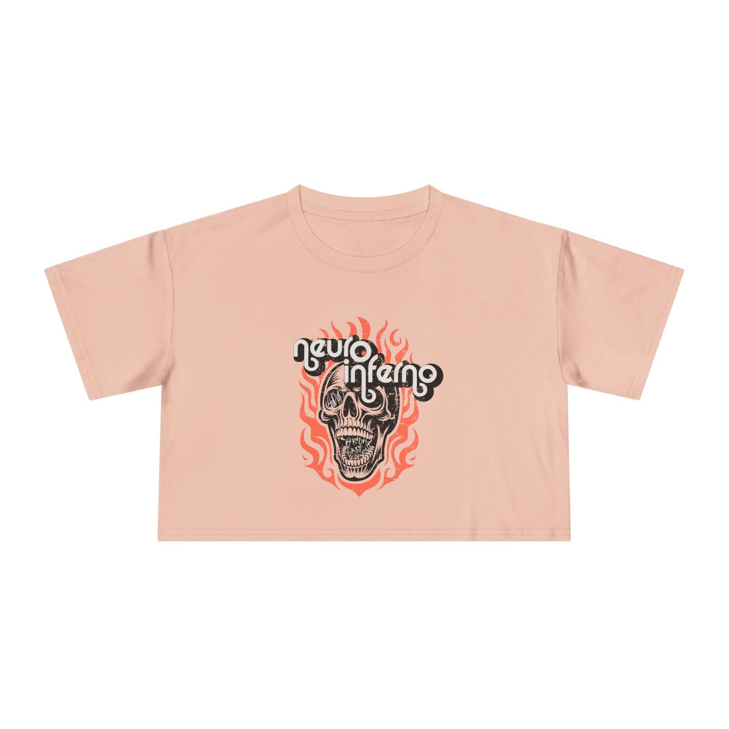 Neuro-Inferno - AuDHD Burnout Baby, Burnout - Patrick Casale Collab - Women's Crop Top Tee