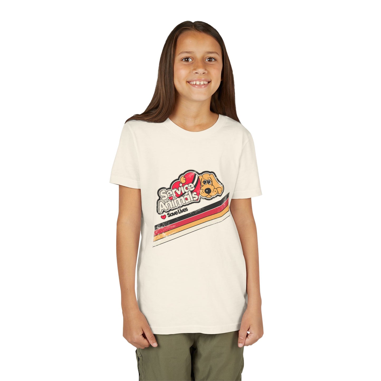 Service Animals Save Lives - Youth Unisex Short Sleeve Tee