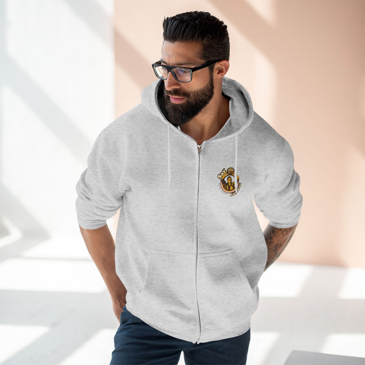 Say Anything - AAC- Lilly's Voice + The AP Life - Adult Unisex Zip Hoodie