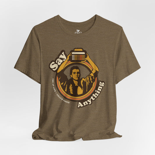 Say Anything AAC - Lilly's Voice Collab - Adult Unisex Jersey Short Sleeve Tee