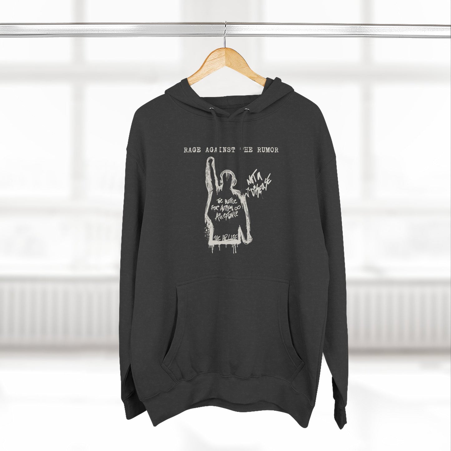 Rage Against the Rumor - The Battle for Autism Acceptance - Adult Unisex Hoodie