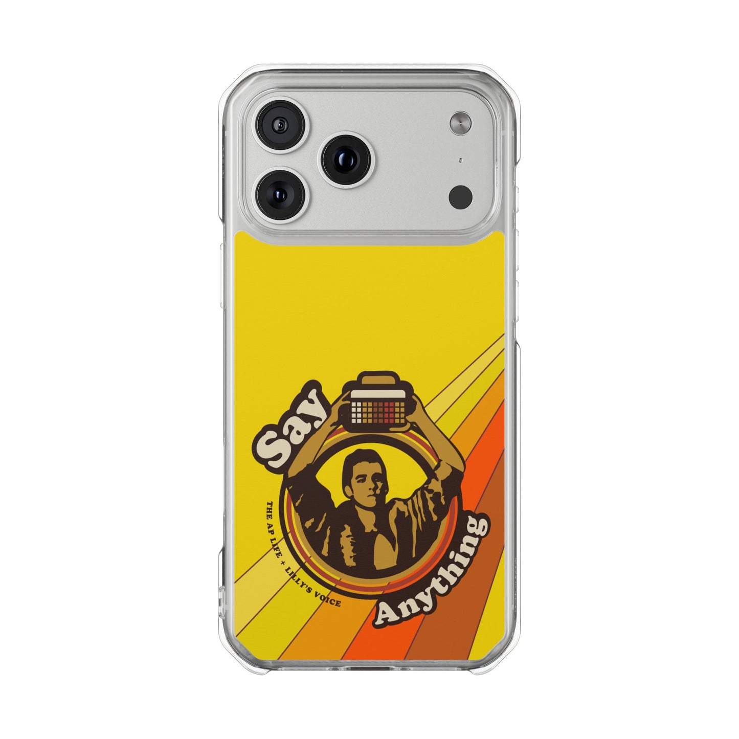 Say Anything - AAC - Lilly's Voice + The AP Life Collab - MagSafe® Clear Impact Case for iPhone
