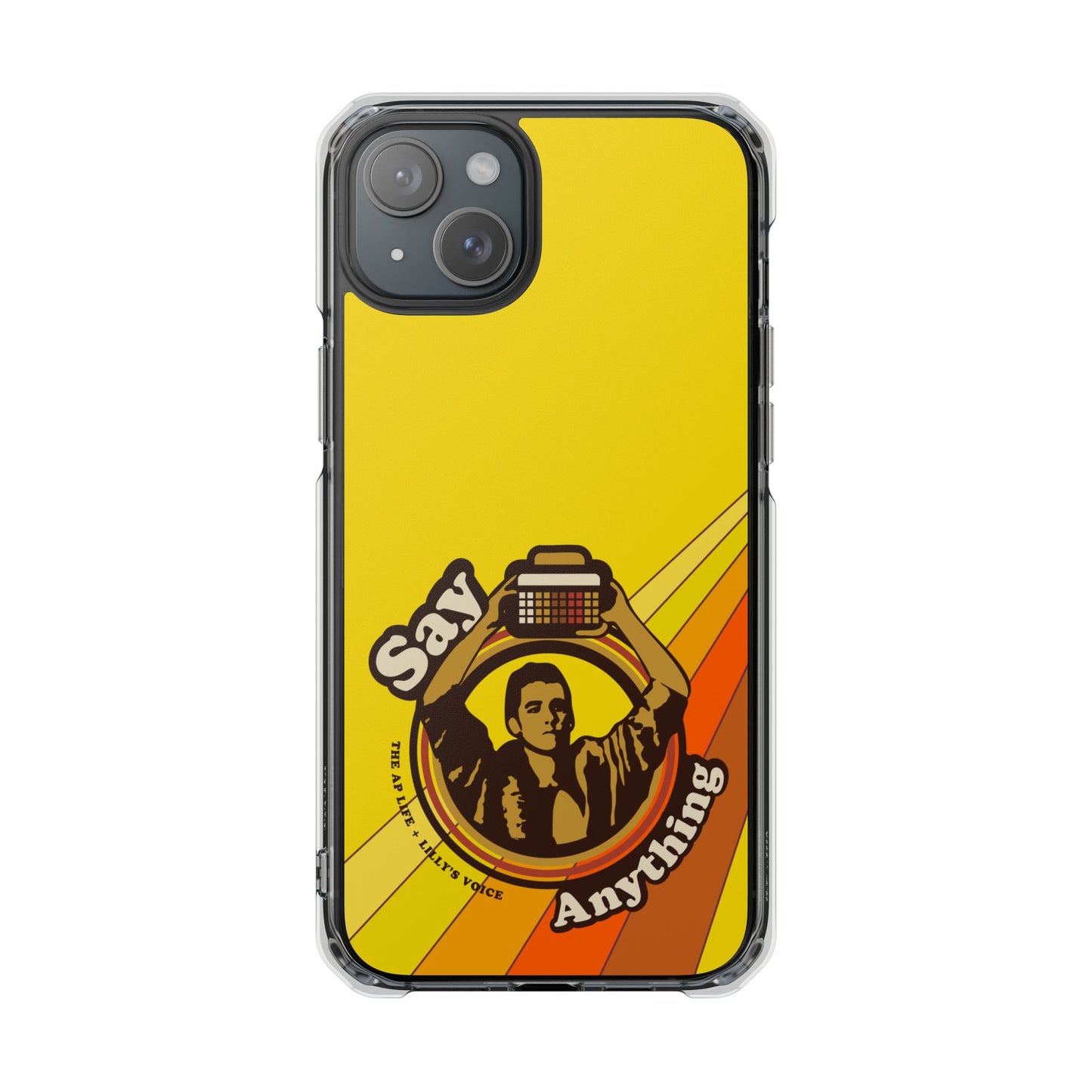 Say Anything - AAC - Lilly's Voice + The AP Life Collab - MagSafe® Clear Impact Case for iPhone