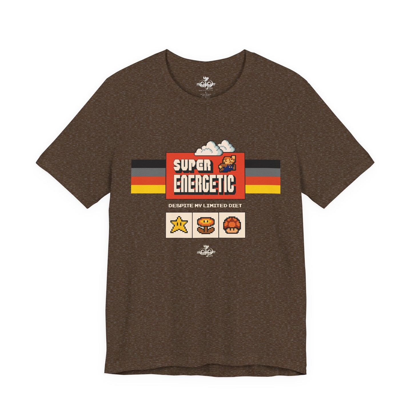 Super Energetic, Despite My Limited Diet - Adult Unisex Jersey Short Sleeve Tee