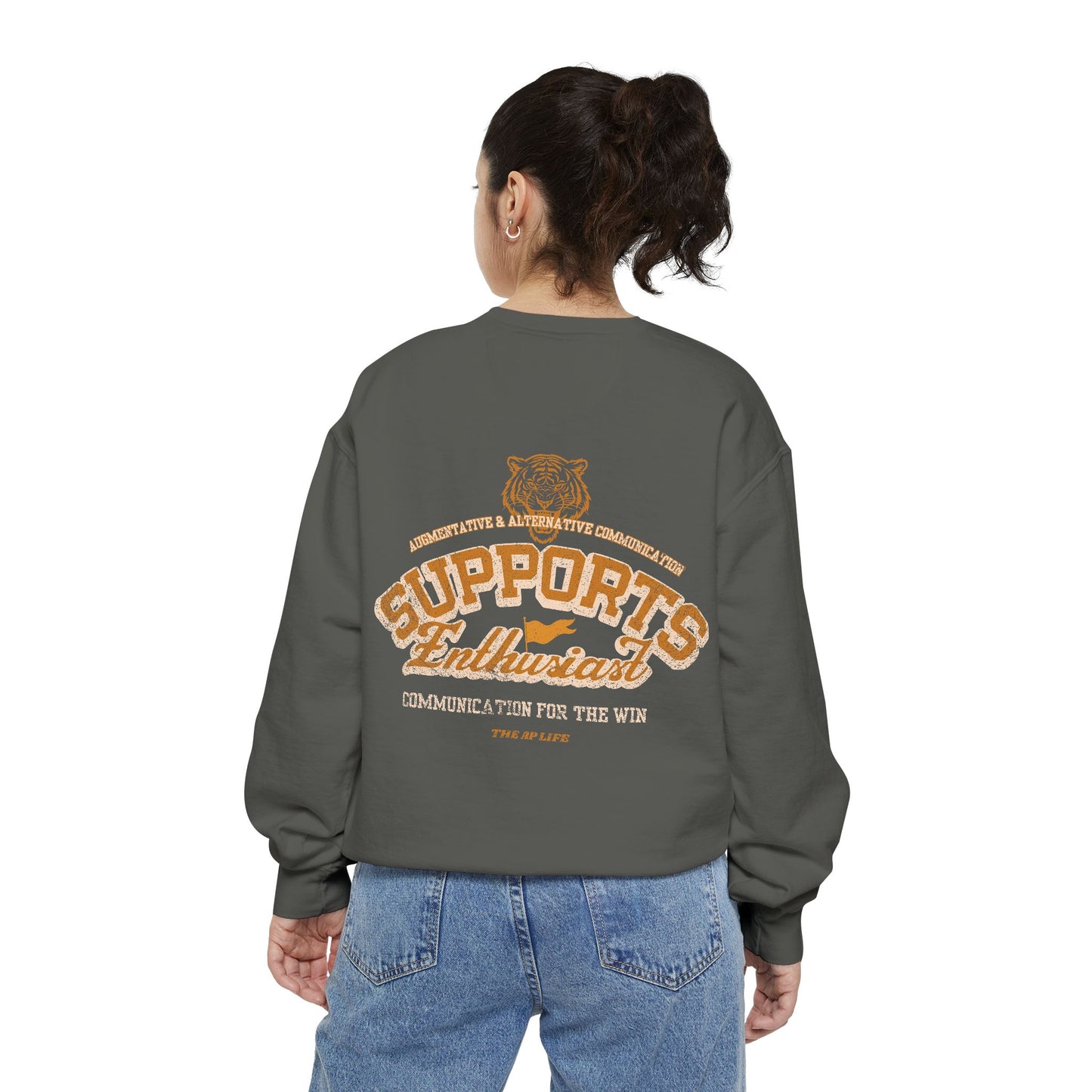 AAC Supports Team Enthusiast - Communication for the Win - Adult Unisex Sweatshirt