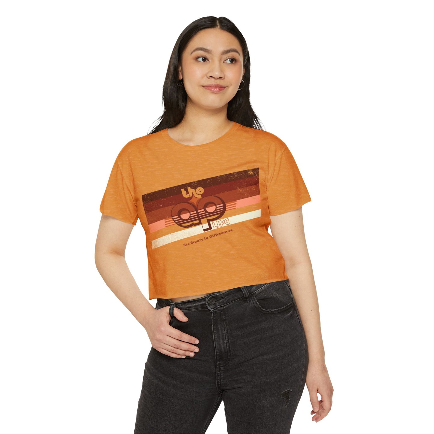The AP Life - Retro Stripes - Women's Crop Top Tee