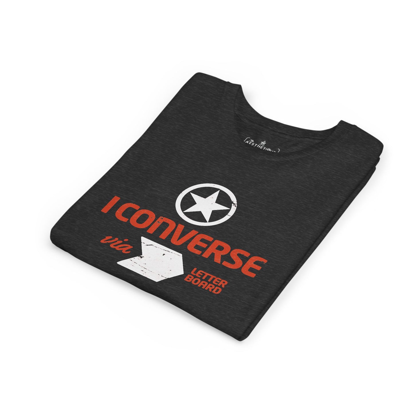I Converse Via Letterboard - Youth Unisex Jersey Tee