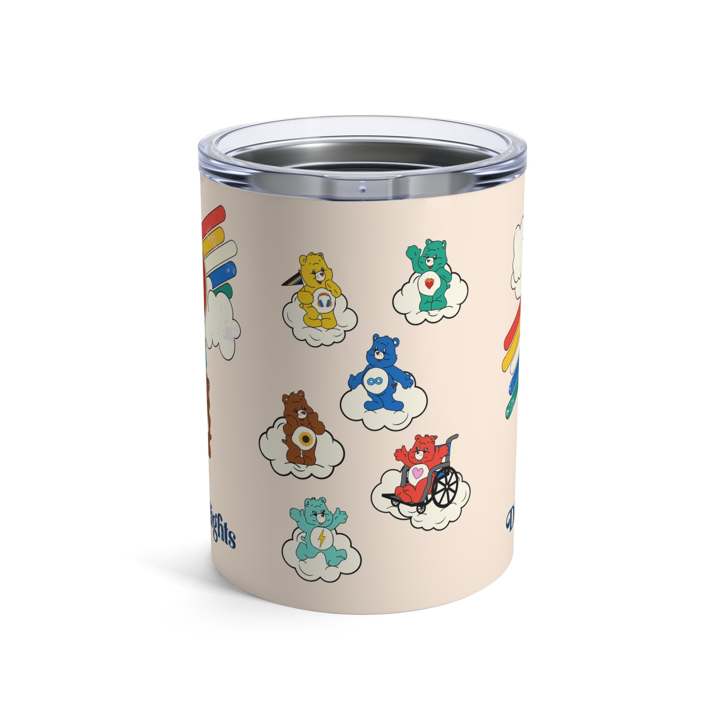 Care About Disability Rights - 80s Retro Style Insulated Tumbler 10oz