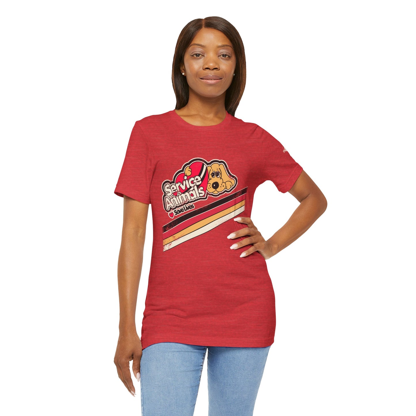 Service Animals Save Lives - Adult Unisex Jersey Short Sleeve Tee