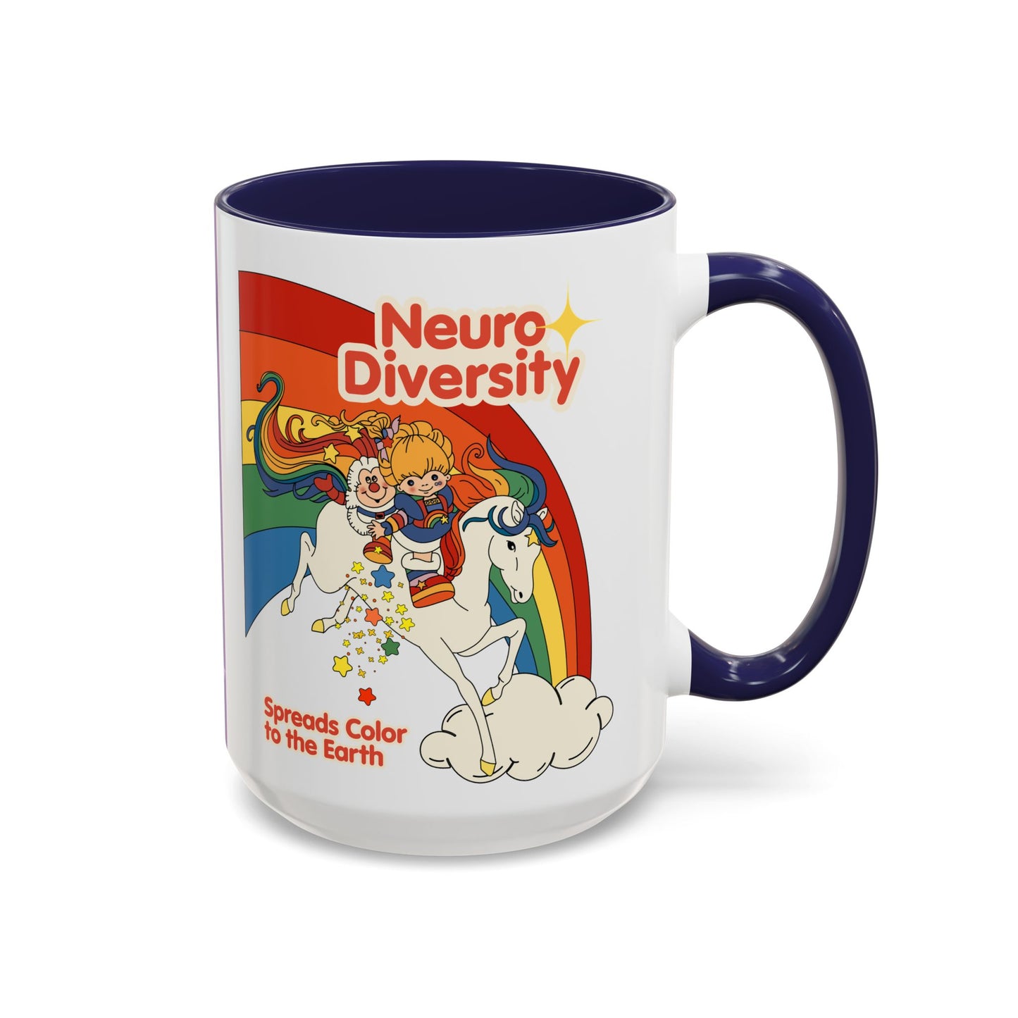 Neurodiversity Spreads Color to the Earth - Accent Coffee Mug (11, 15oz)