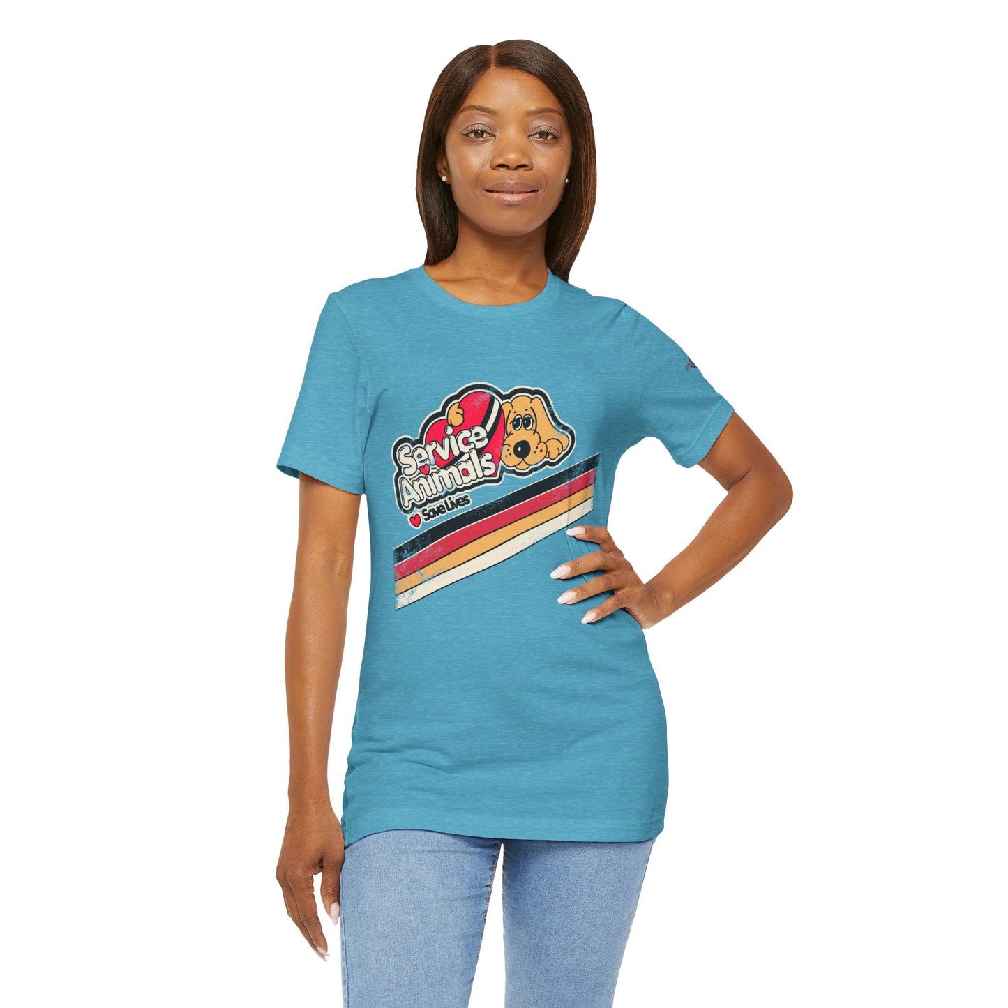 Service Animals Save Lives - Adult Unisex Jersey Short Sleeve Tee