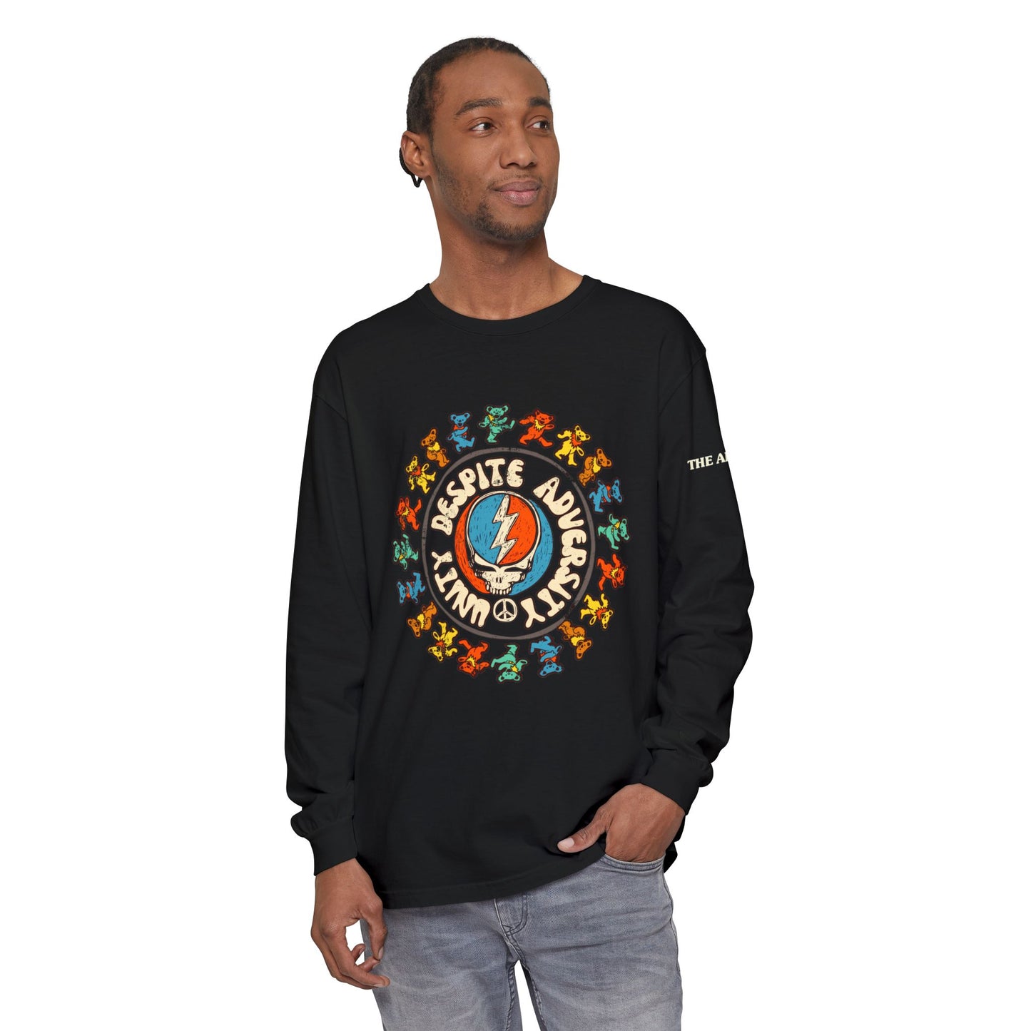 Unity Despite Adversity - Unisex Garment-dyed Long Sleeve T-Shirt