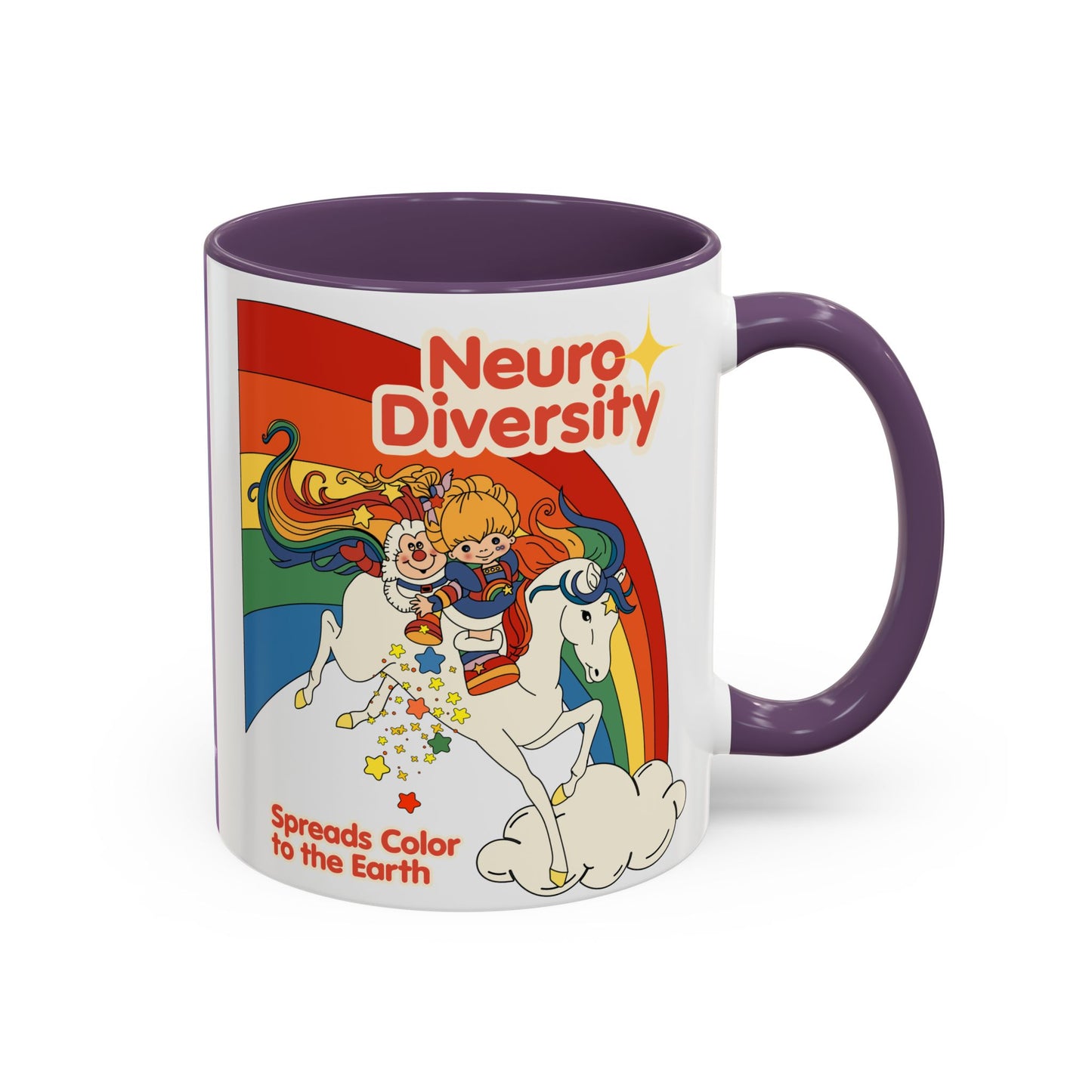 Neurodiversity Spreads Color to the Earth - Accent Coffee Mug (11, 15oz)