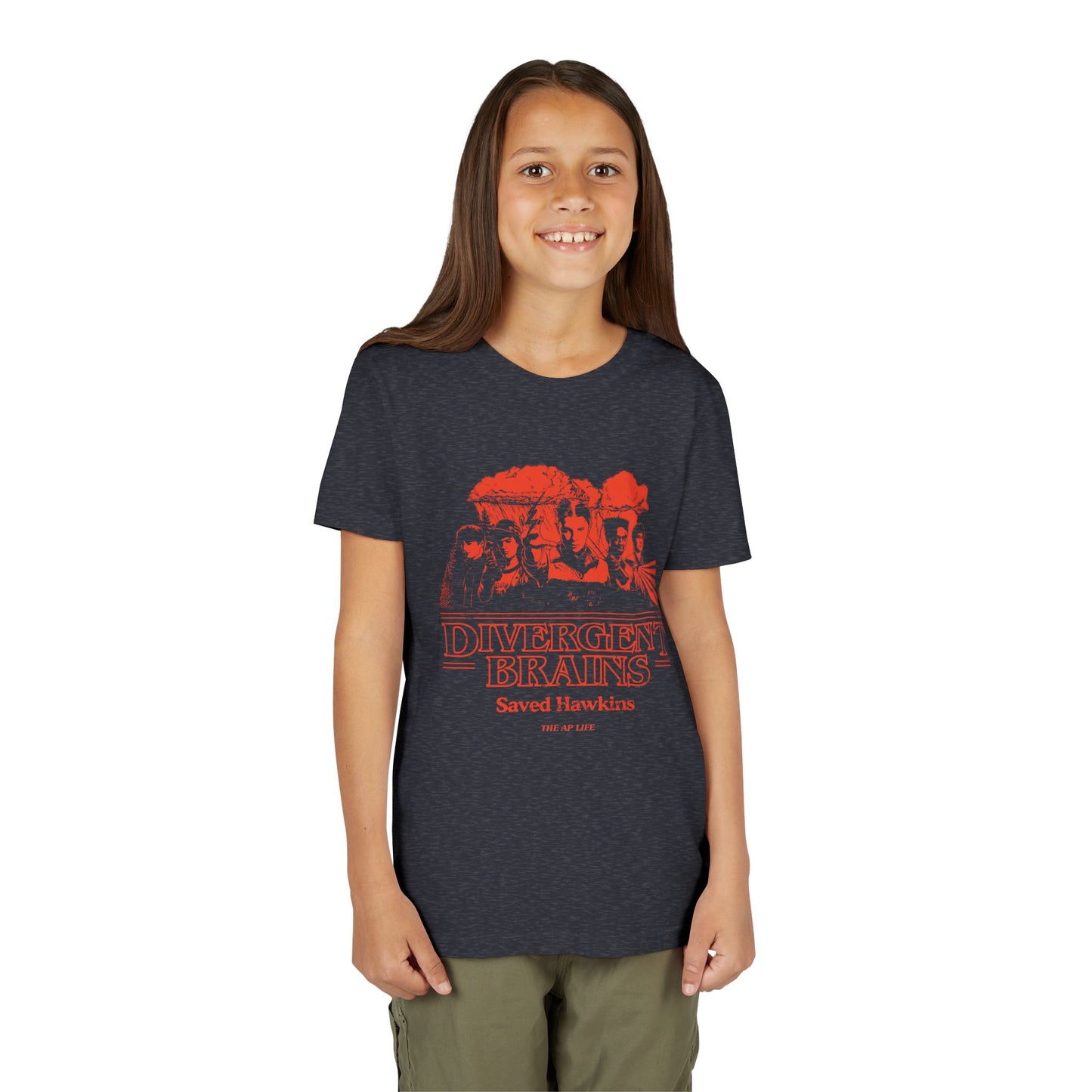 Divergent Brains Saved Hawkins - Unisex Youth Jersey Tee