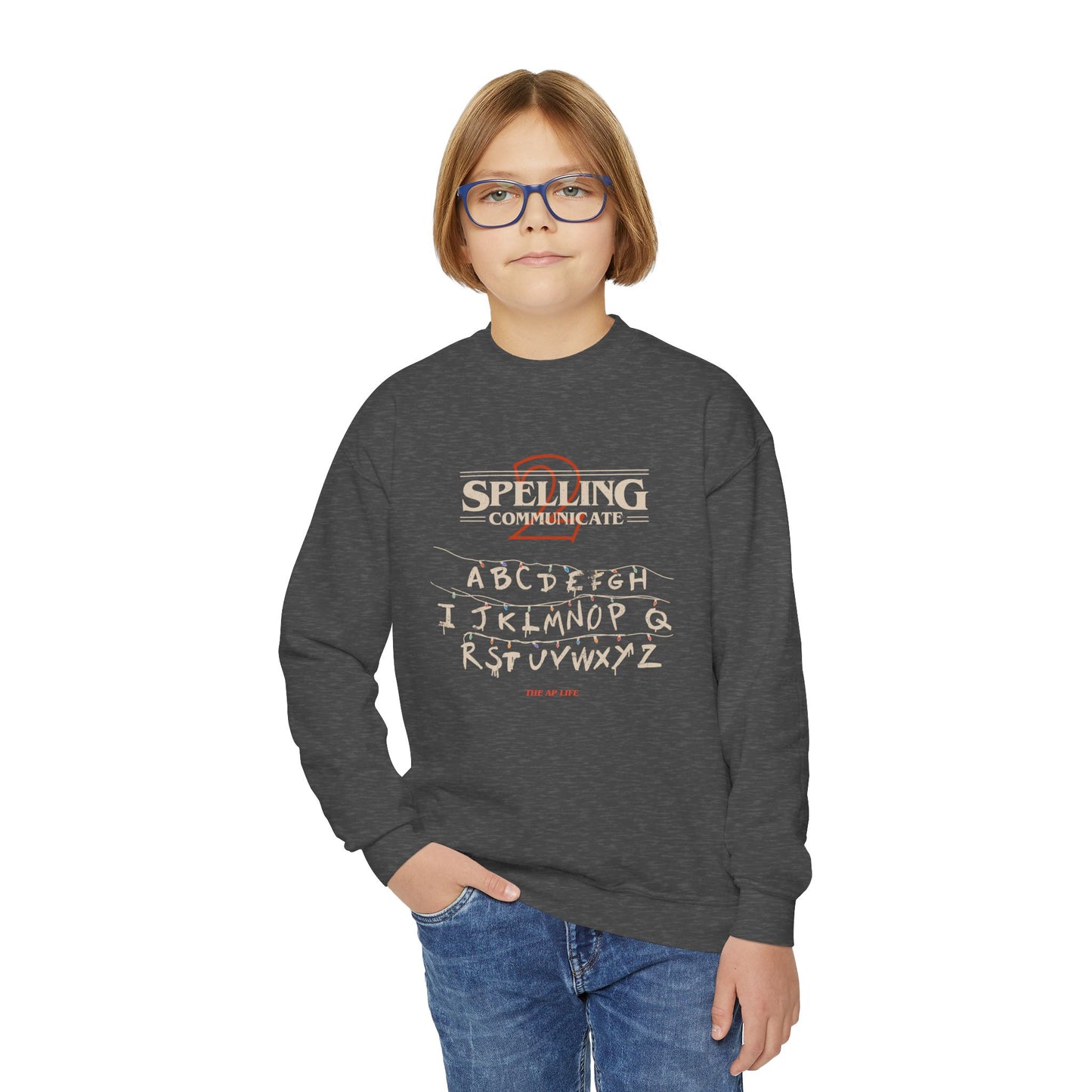 Spelling to Communicate - S2C - Youth Unisex Crewneck Sweatshirt
