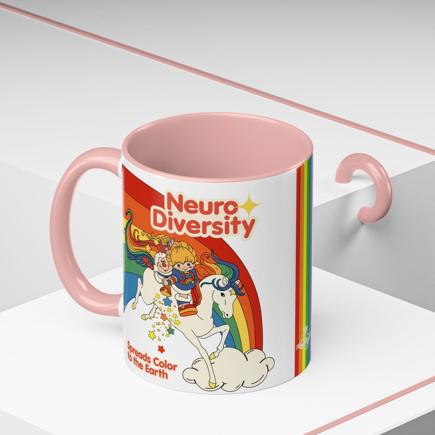 Neurodiversity Spreads Color to the Earth - Accent Coffee Mug (11, 15oz)