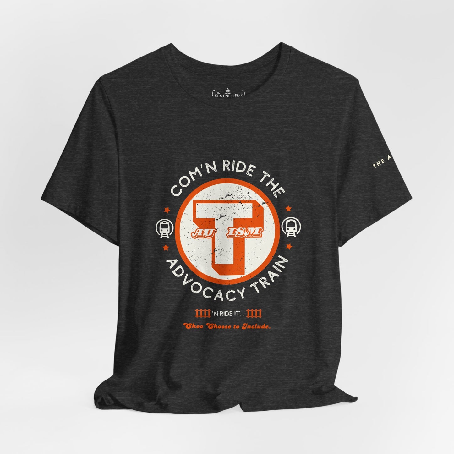 C'mon Ride The Autism Advocacy Train - Adult Unisex Jersey Tee