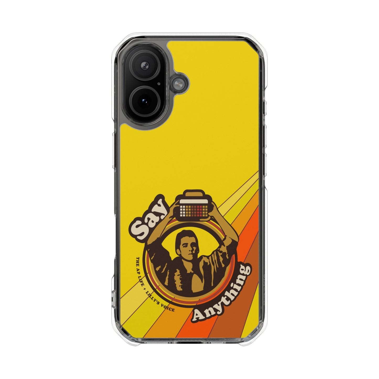 Say Anything - AAC - Lilly's Voice + The AP Life Collab - MagSafe® Clear Impact Case for iPhone