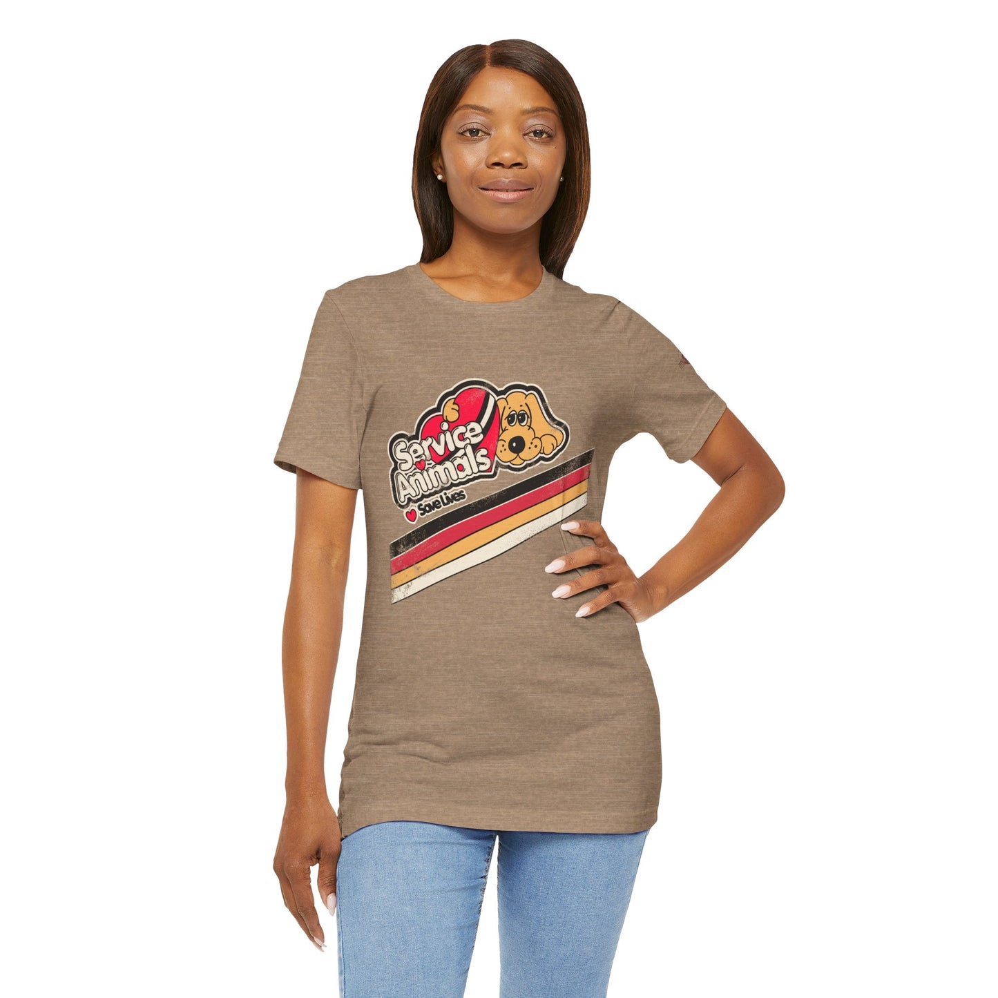 Service Animals Save Lives - Adult Unisex Jersey Short Sleeve Tee