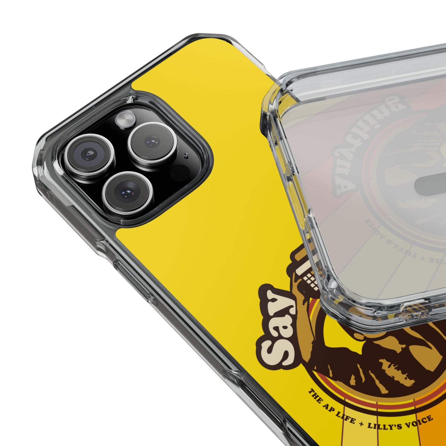 Say Anything - AAC - Lilly's Voice + The AP Life Collab - MagSafe® Clear Impact Case for iPhone