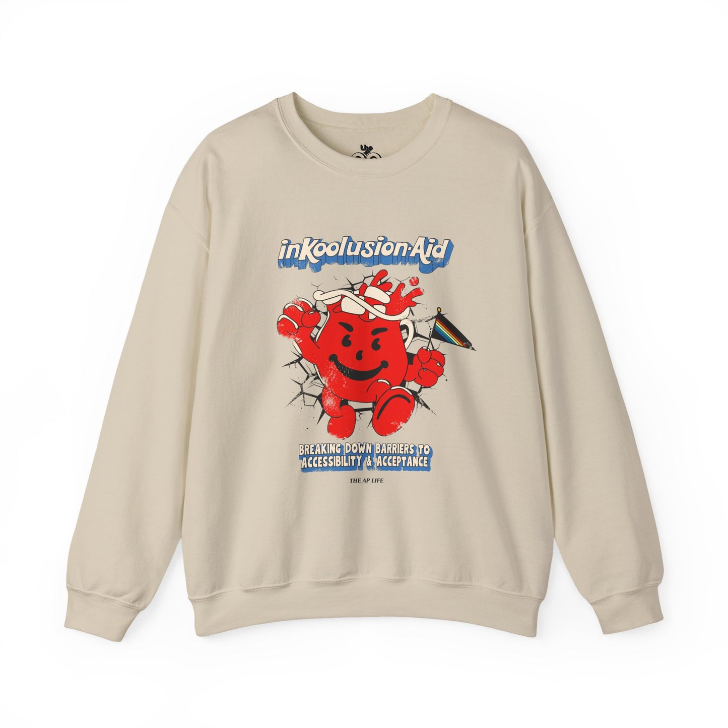 InKoolusion Aid - Breaking Down Barriers to Accessibility & Acceptance - Adult Unisex Heavy Blend™ Crewneck Sweatshirt