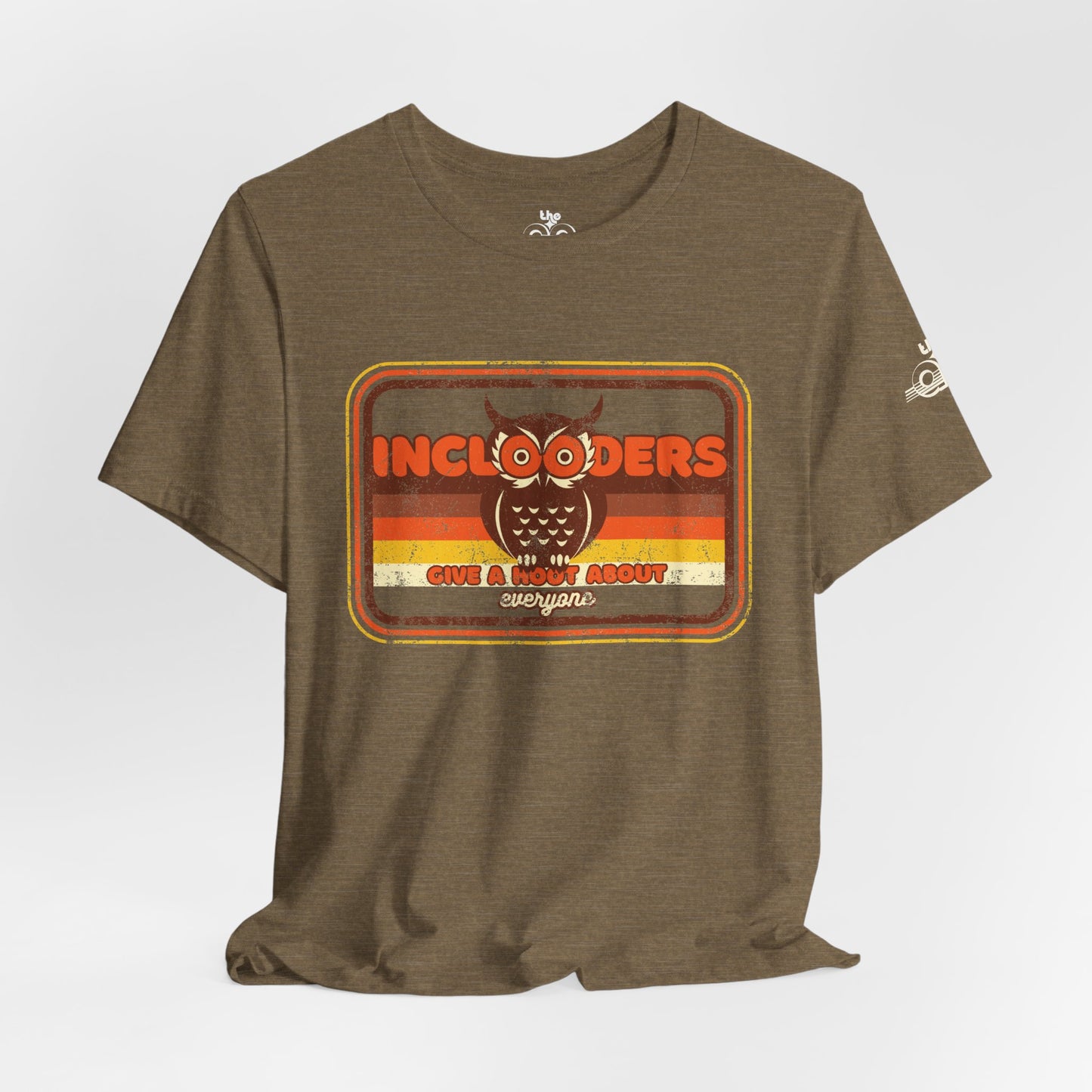 Inclooders Give a Hoot About Everyone - Adult Unisex Jersey Short Sleeve Tee
