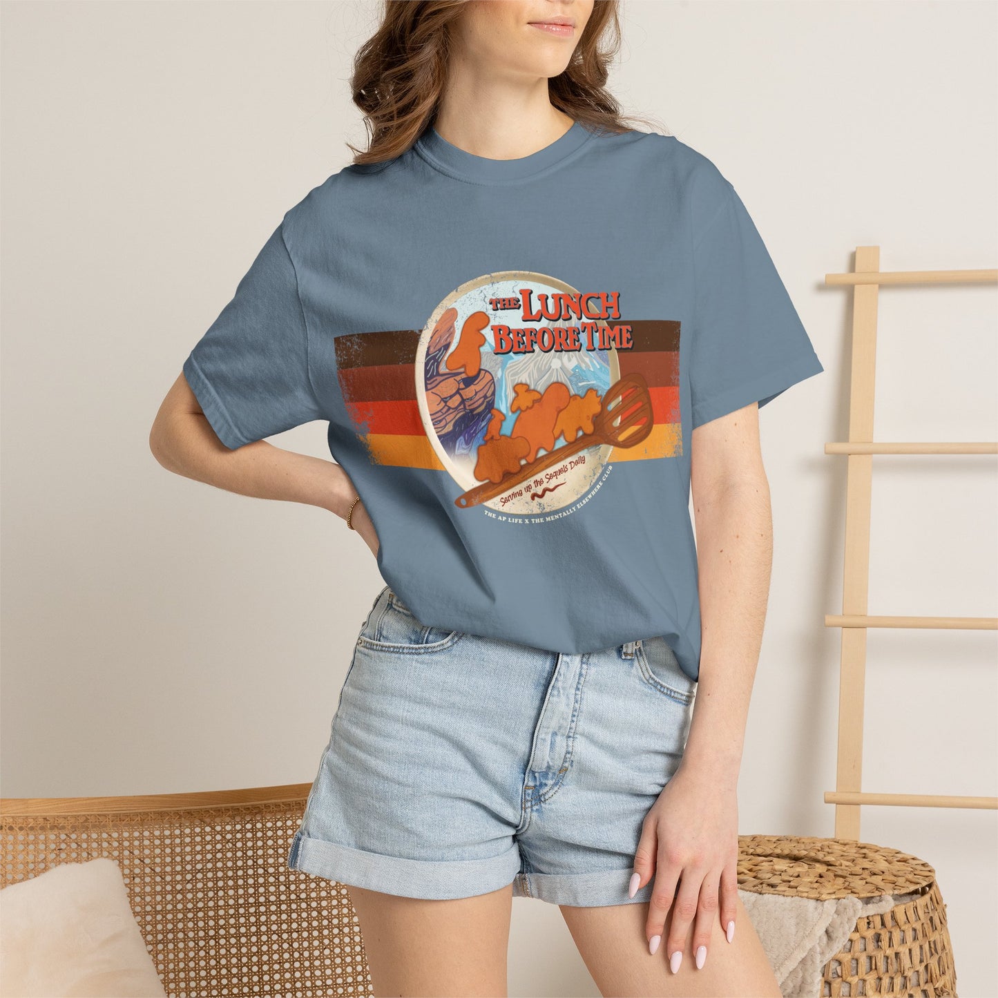 The Lunch Before Time- Serving Up the Sequels Daily - Adult Unisex Garment-Dyed T-shirt - Collab Design with TMEC