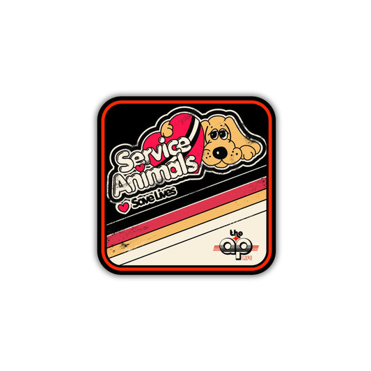 Service Animals Save Lives - Rounded Square Vinyl Sticker