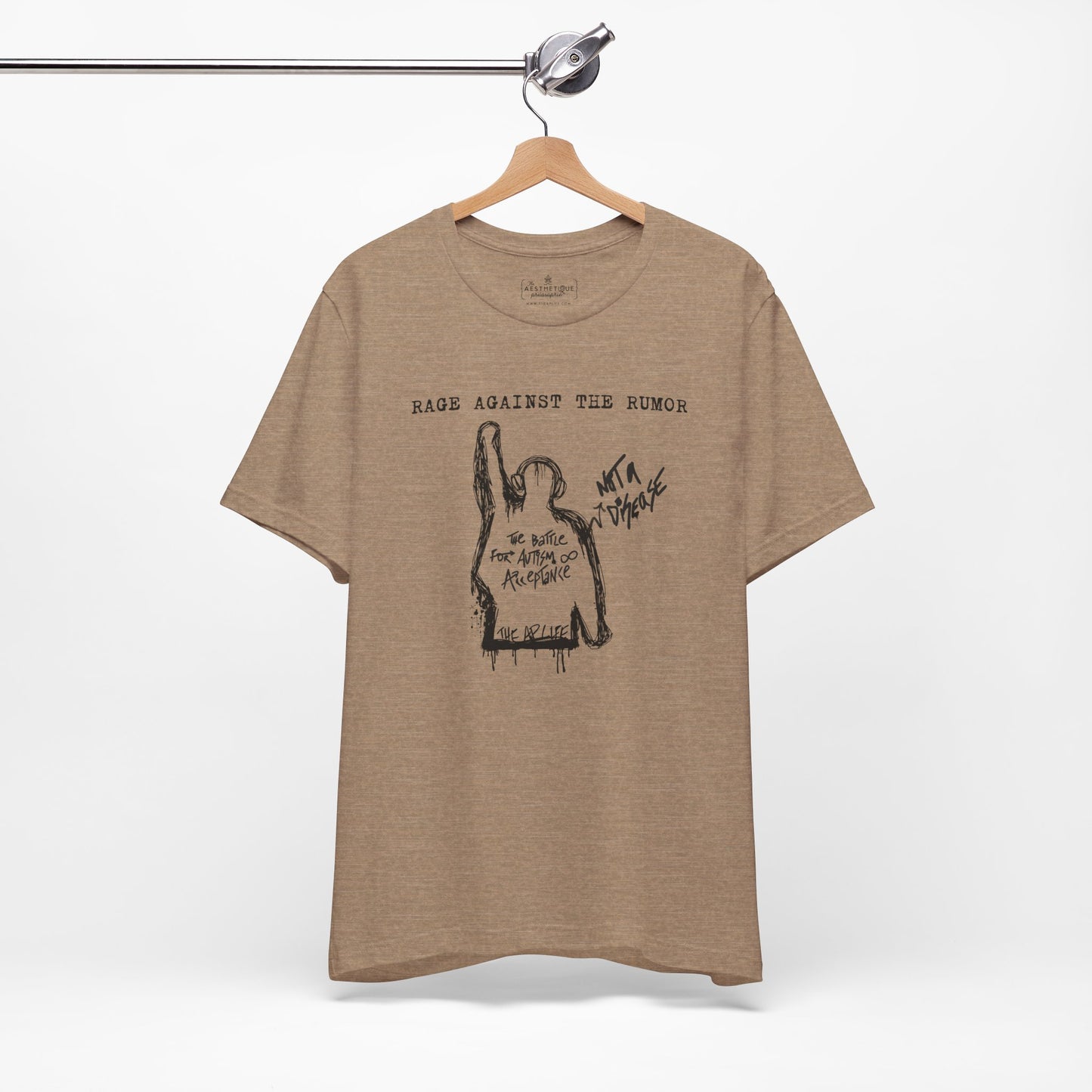 Rage Against the Rumor - The Battle for Autism Acceptance - Adult Unisex Tee