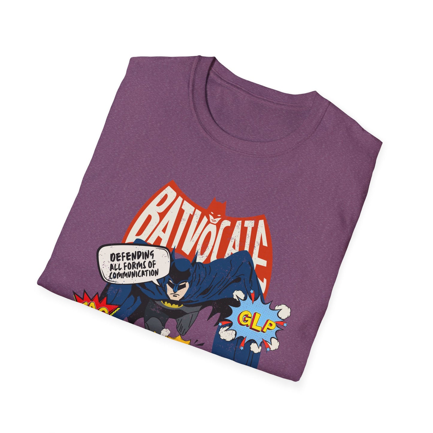 Batvocate - Defending All Forms of Communication - AAC - GLP - S2C - Unisex Softstyle T-Shirt