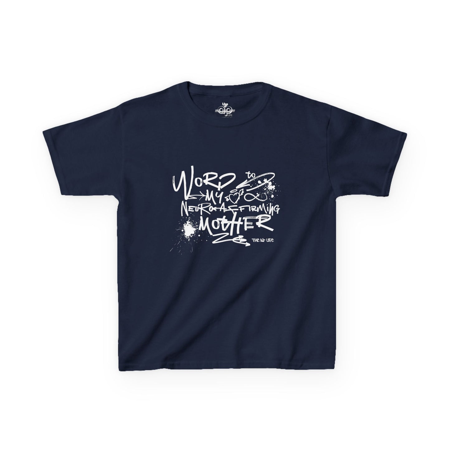 Word to My Neuro-Affirming Mother - Kids Oversized Heavy Cotton™ Tee