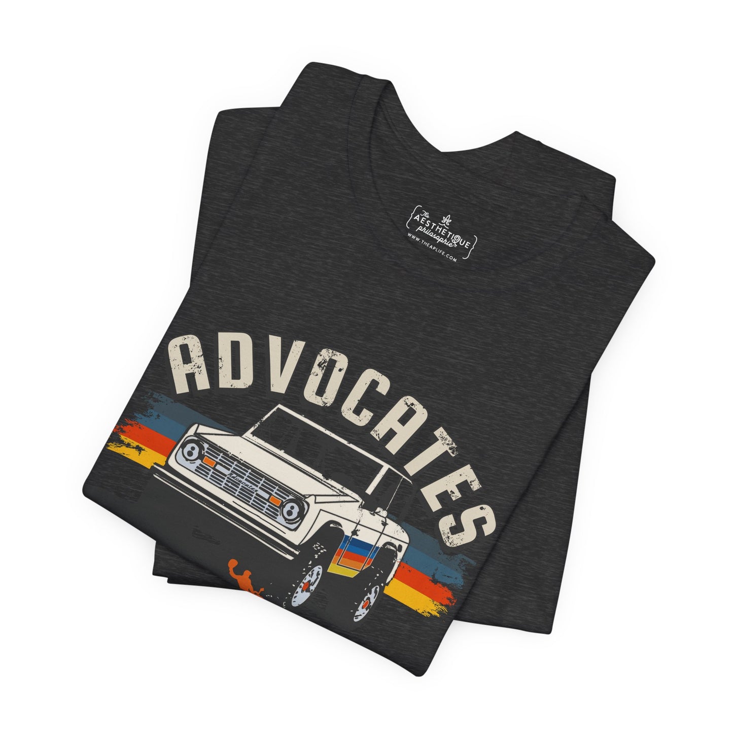 Advocates Keep Truckin', Keep Buckin' - Bronco Truck - Adult Unisex Jersey Tee