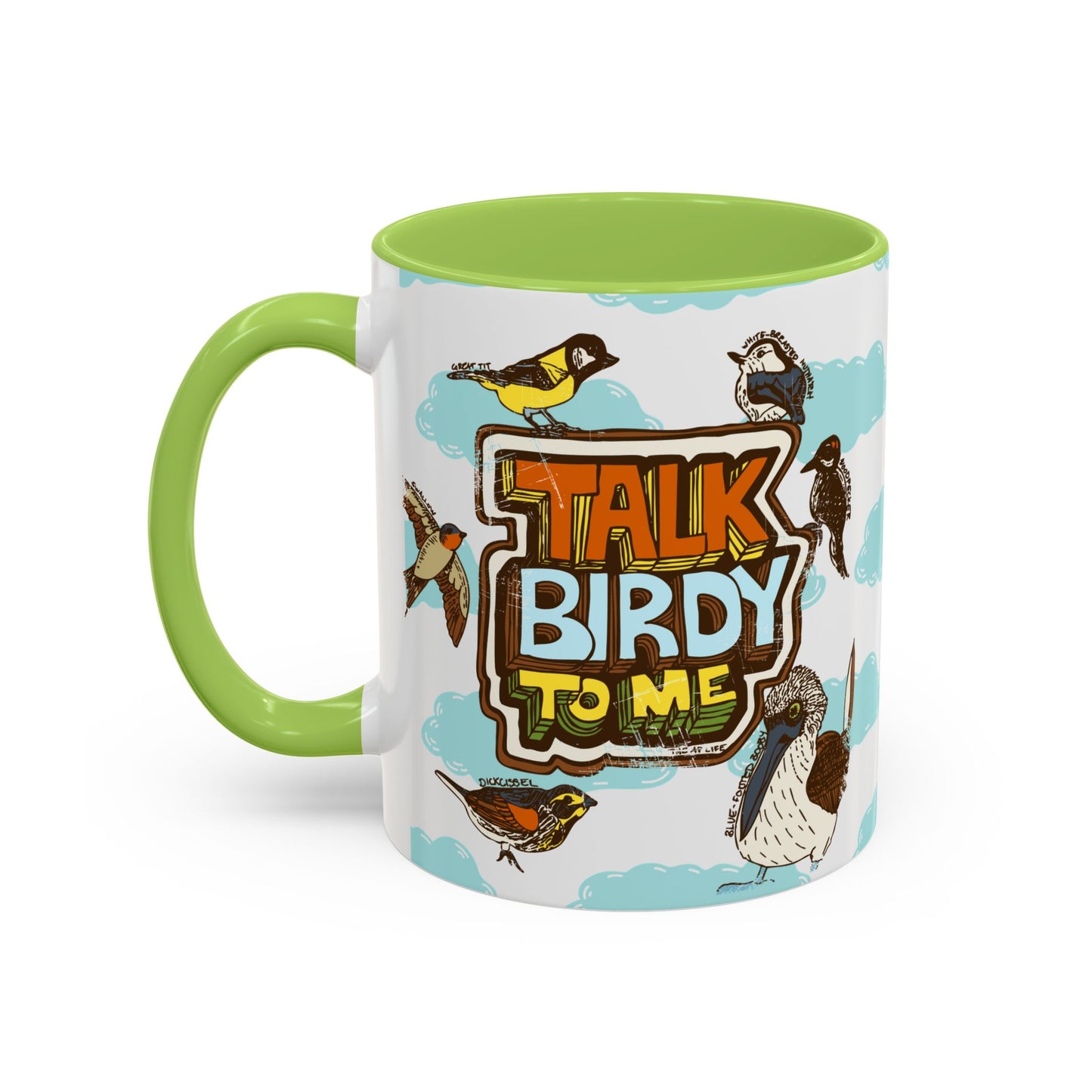Talk Birdy to Me - Accent Coffee Mug (11, 15oz)