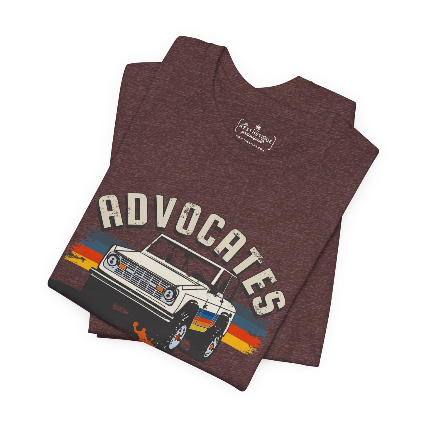 Advocates Keep Truckin', Keep Buckin' - Retro Bronco Truck - Unisex Jersey Short Sleeve Tee