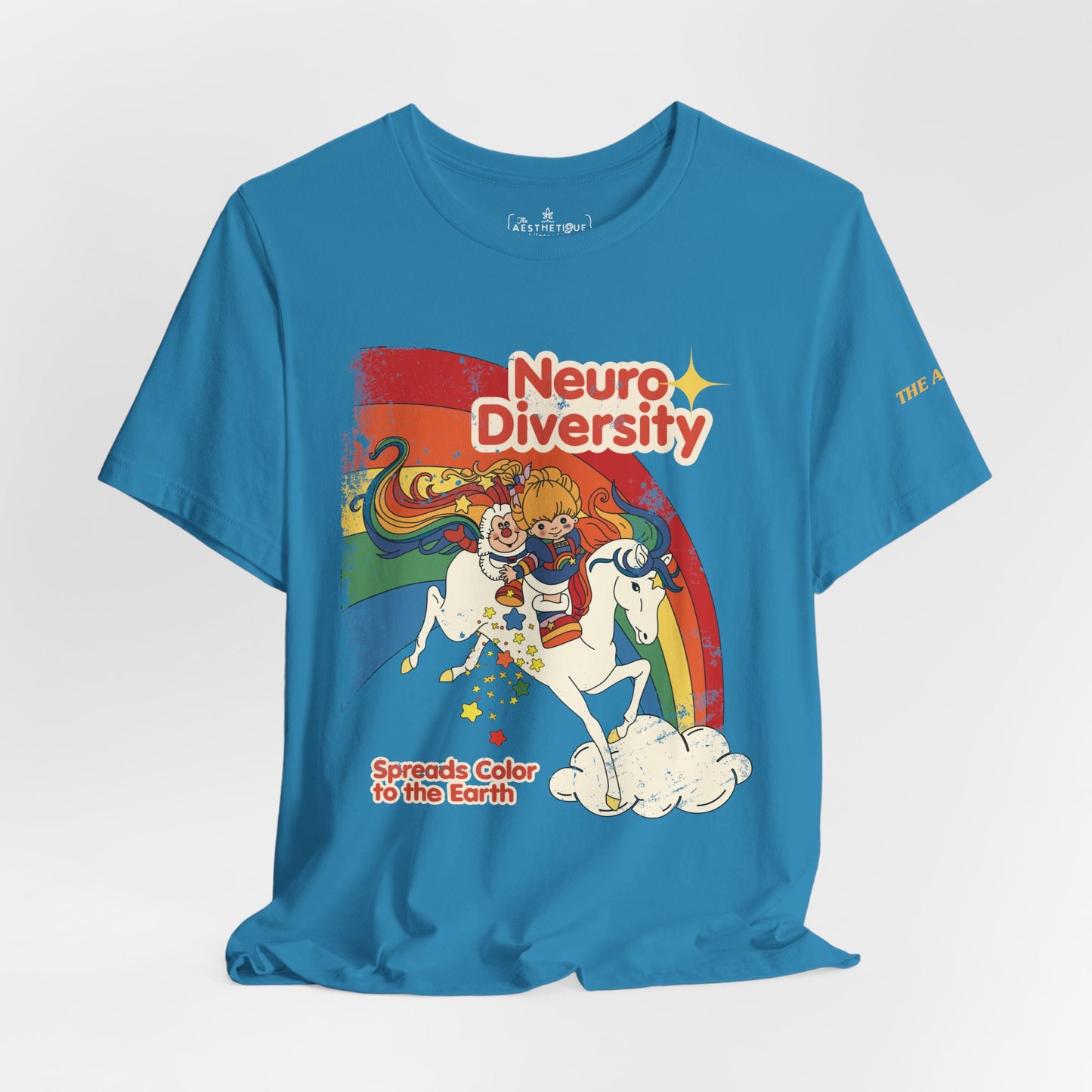 Neurodiversity Spreads Color to the Earth - Adult Unisex Jersey Short Sleeve Tee